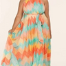 Curve Watercolor Dress with Open Back - The Fashion Unicorn