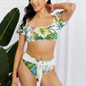 Marina West Swim Vacay Ready Puff Sleeve Bikini in Floral - The Fashion Unicorn