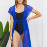 Marina West Swim Pool Day Mesh Tie-Front Cover-Up in Royal Blue - The Fashion Unicorn