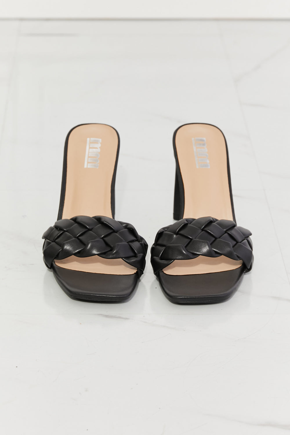 MMShoes Top of the World Braided Block Heel Sandals in Black - The Fashion Unicorn