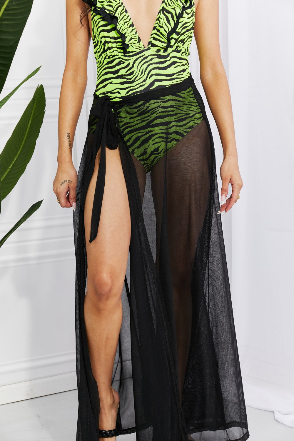 Marina West Swim Beach Is My Runway Mesh Wrap Maxi Cover-Up Skirt - The Fashion Unicorn