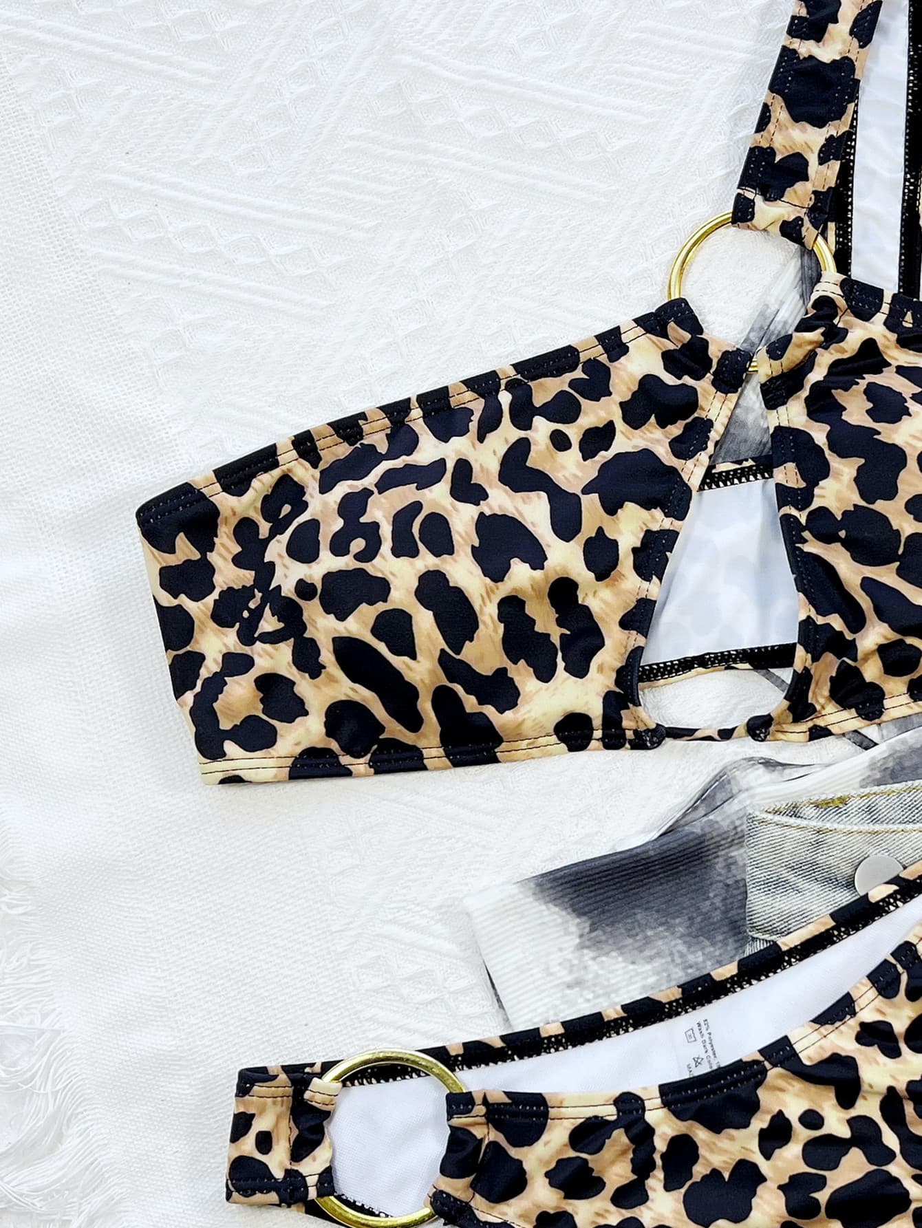 Leopard One-Shoulder Bikini Set - The Fashion Unicorn