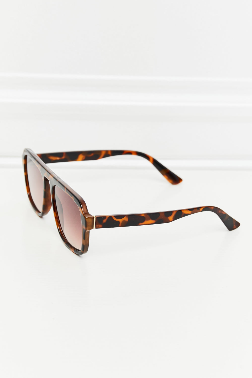 Tortoiseshell Square Polycarbonate Frame Sunglasses - The Fashion Unicorn