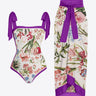 Floral Tie Shoulder Two-Piece Swim Set - The Fashion Unicorn