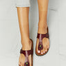 MMShoes Drift Away T-Strap Flip-Flop in Brown - The Fashion Unicorn