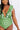 Marina West Swim Moonlit Dip Ruffle Plunge Swimsuit in Mid Green - The Fashion Unicorn
