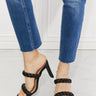 MMShoes In Love Double Braided Block Heel Sandal in Black - The Fashion Unicorn